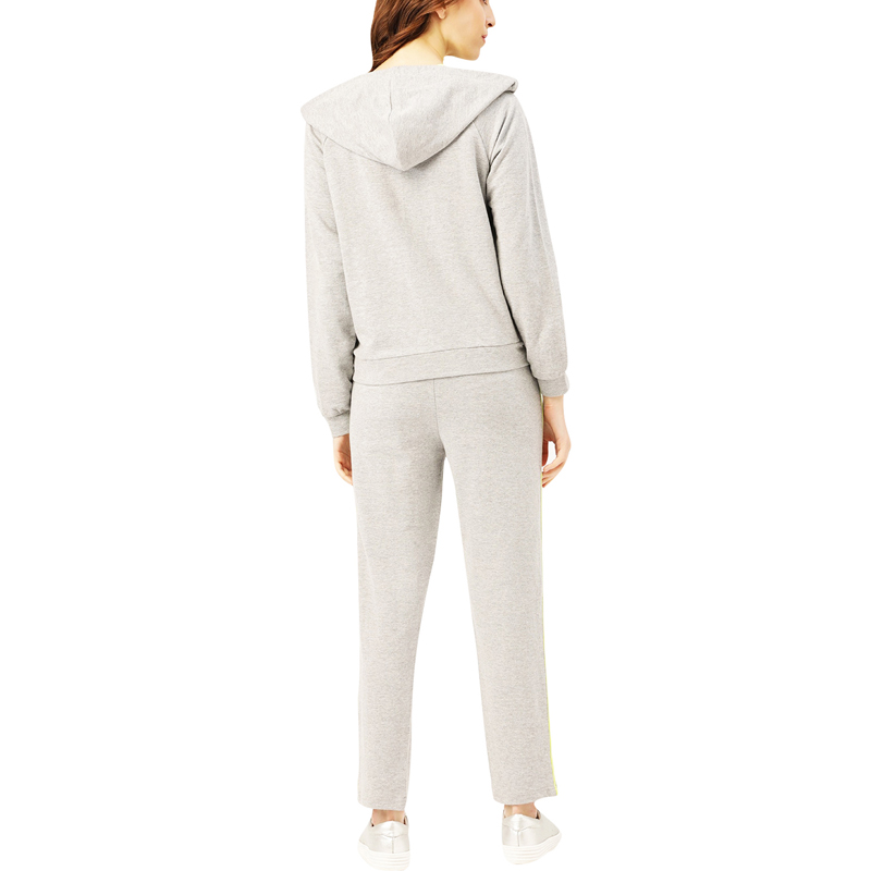 Grey Melange Zipper Up Tracksuits